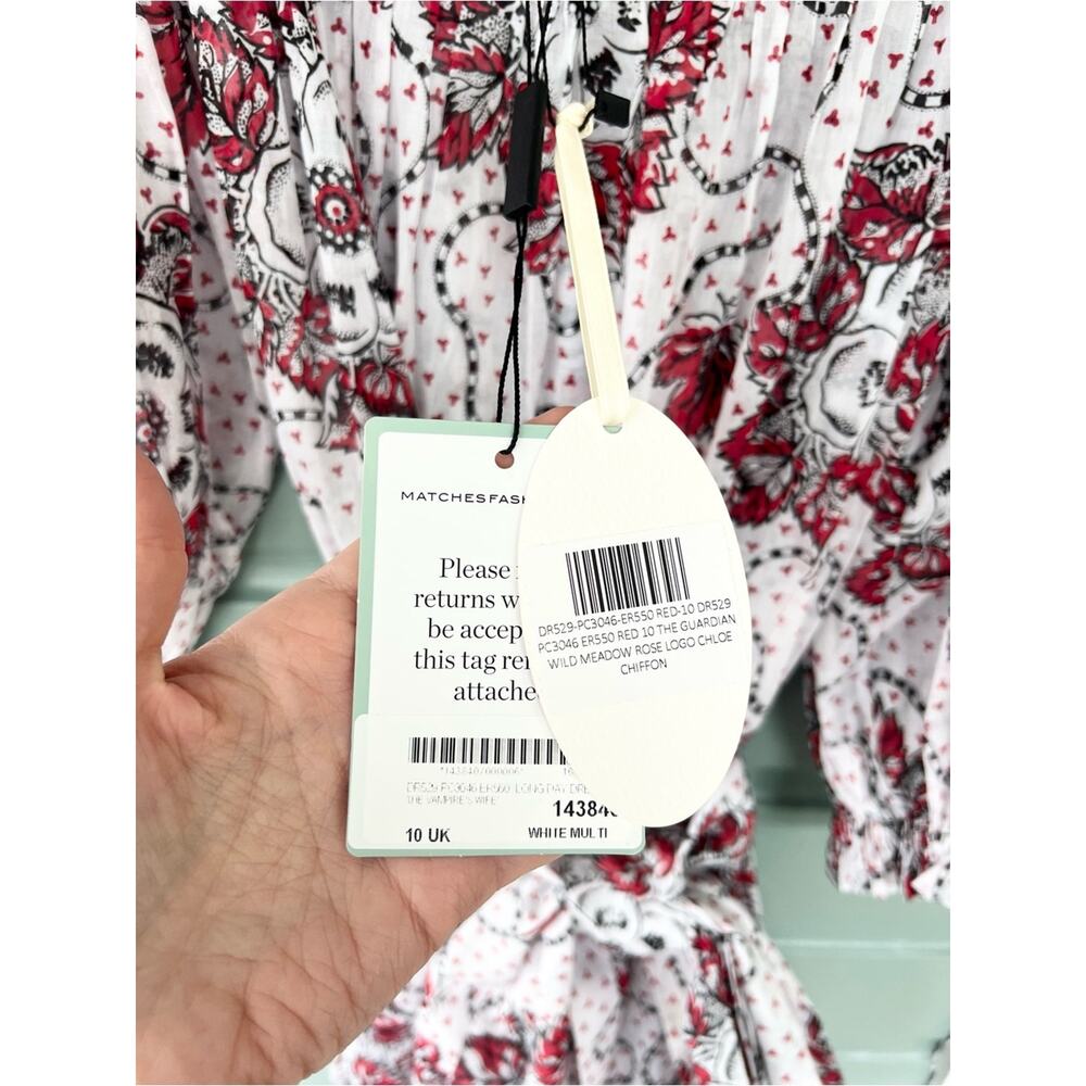 The Vampire’s Wife NWT the guardian wild meadow rose cotton dress summer size 6 - Picture 6 of 11